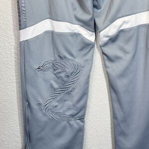VTG Adidas Sweatpants Predator Pulse Dragon Grey White Track Pants Y2K Size M